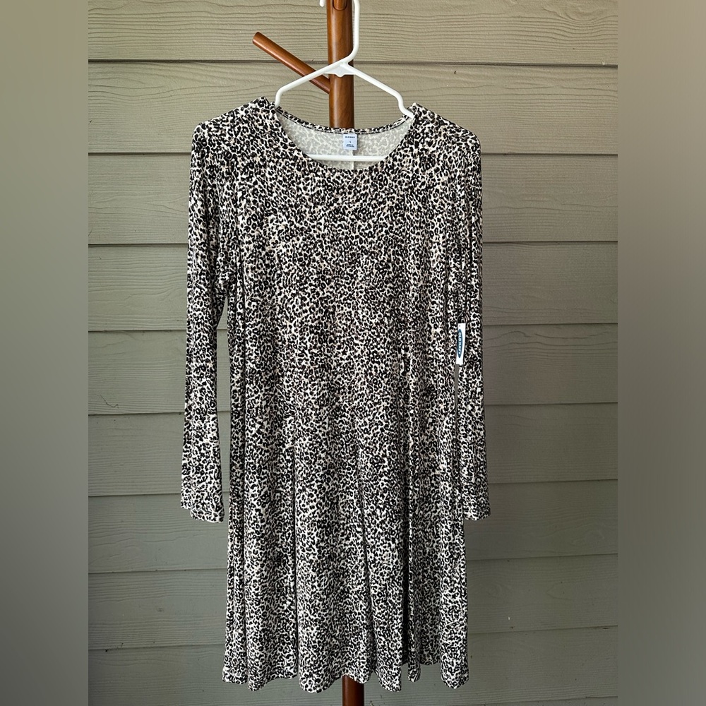 Old Navy Longsleeves Shirt Dress Animal Print